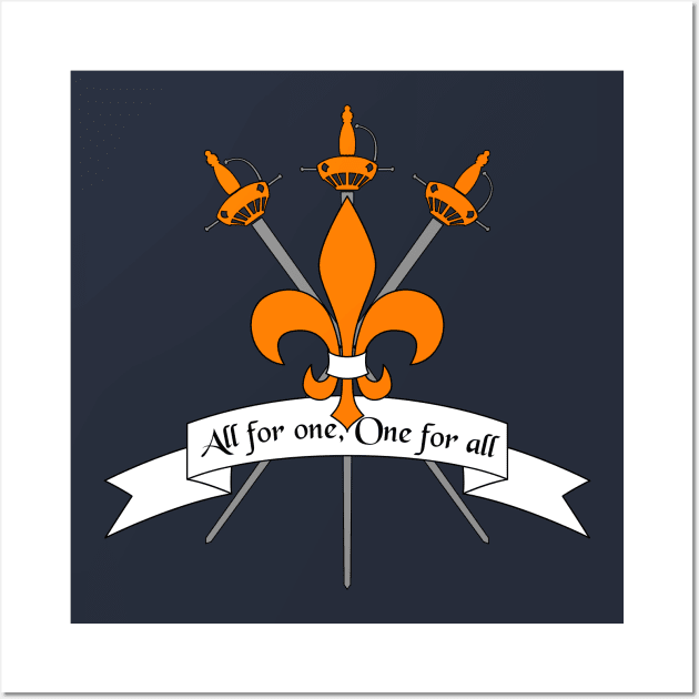 All for One Musketeers Wall Art by nickbeta